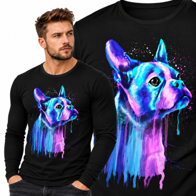 LONGSLEEVE ZWIERZĘTA  BOSTON TERRIER